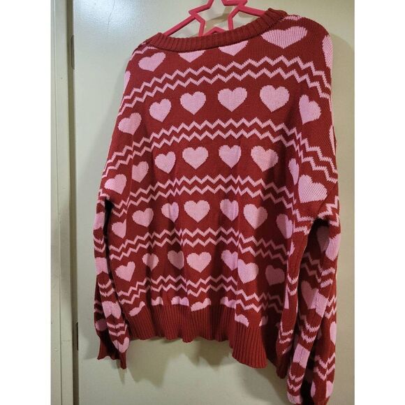 Peanuts heart all over sweater L - Picture 3 of 3